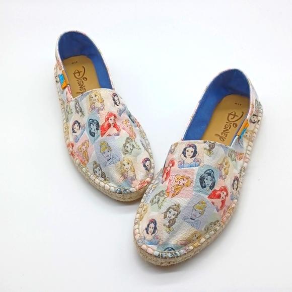 Disney Princess Pastel Portraits Ubuntu Espadrille Shoes Handmade SZ 8.5 NWOT - Picture 2 of 16